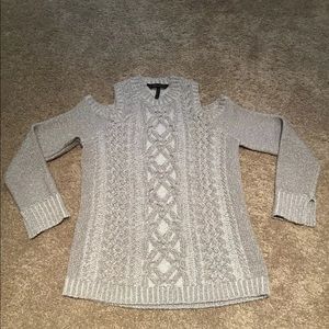 BCBG MAX AZRIA Arlene Champagne Metallic Sweater